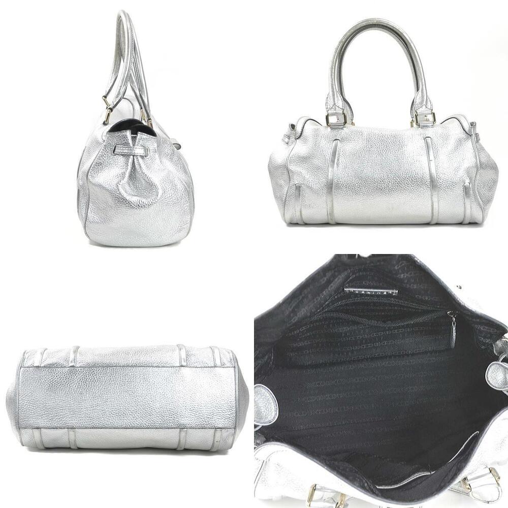 Celine handbag silver leather - Picture 2 of 4